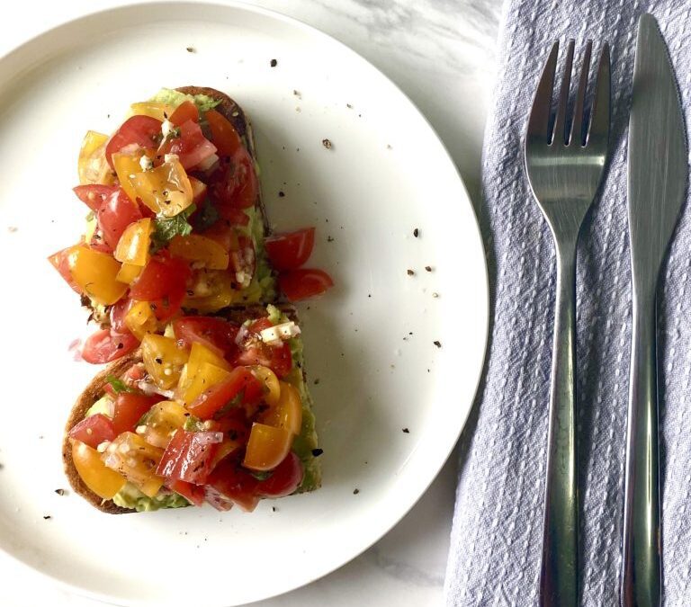 Tomato and Avocado Bruschetta