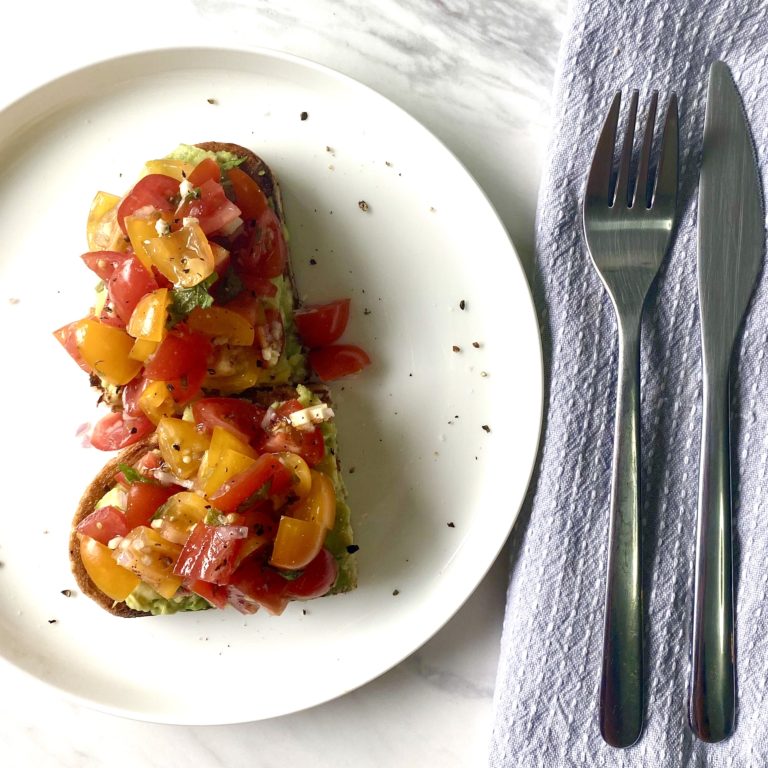Tomato and Avocado Bruschetta