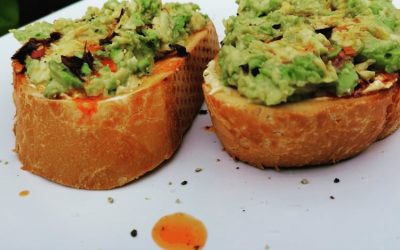 Smashed Avo on Tiger Bread