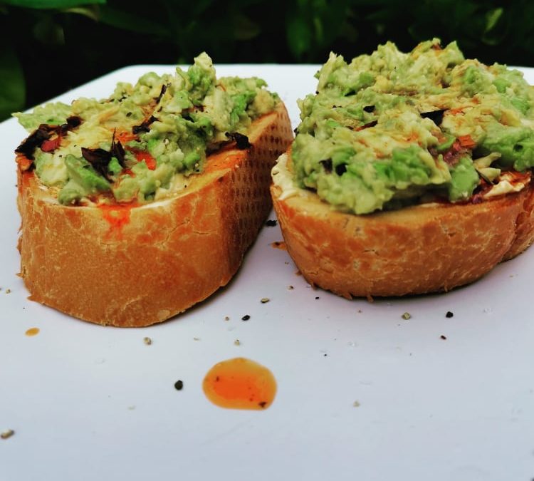 Smashed Avo on Tiger Bread