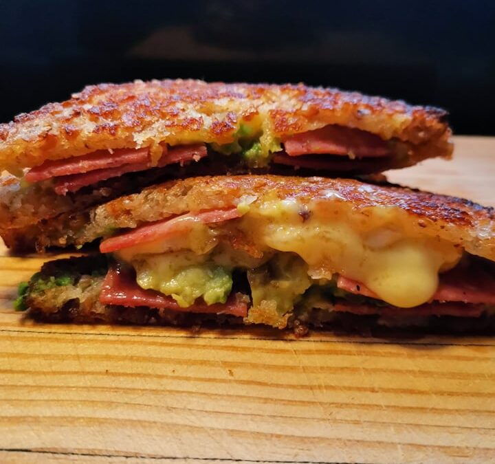Salami, Avocado & Brie Toasted Sandwich