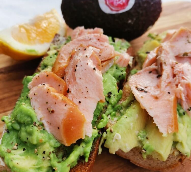 Smoked Salmon with Avocado on Toasted Sourdough